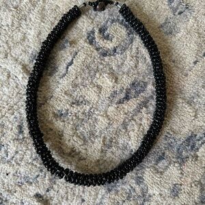Sophisticated Black Beaded Indonesian Necklace